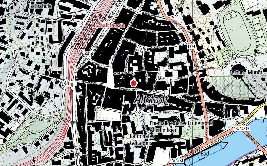 Carte indiquant l’emplacement de Verein Friedeck (École)