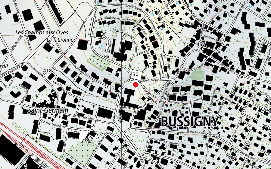 Map showing the location of Vieux-Collège (School)