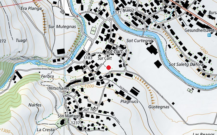 Map showing the location of Villa Aurora (School)