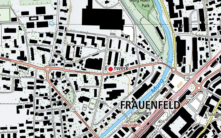 Map showing the location of Villa Joos (School)