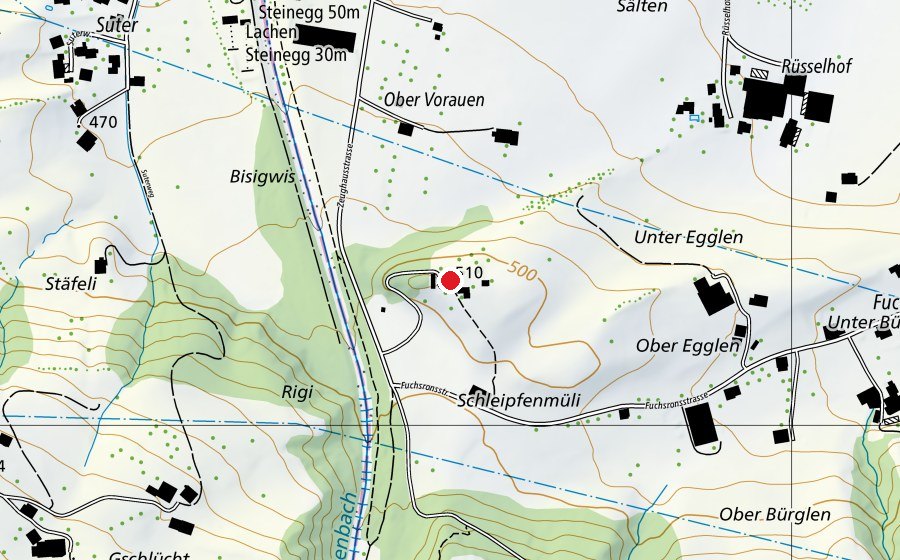 Mappa con la posizione di Villa Monte (Scuola)