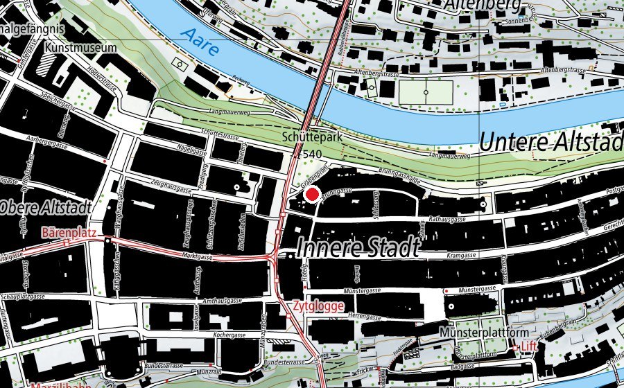 Carte indiquant l’emplacement de Volkshochschule Bern (École)
