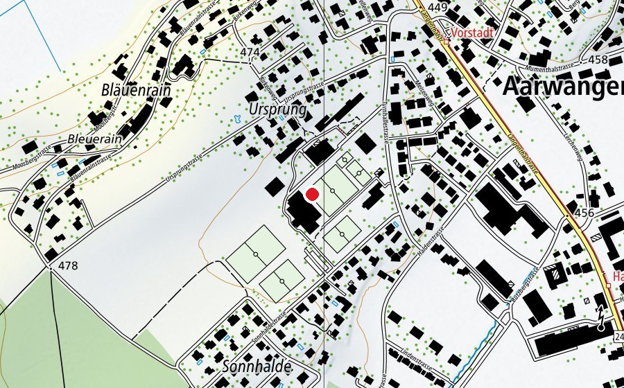 Mappa con la posizione di Volksschule Aarwangen (Scuola)