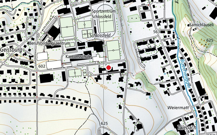 Carte indiquant l’emplacement de Volksschulen Willisau, Oberstufe (École)