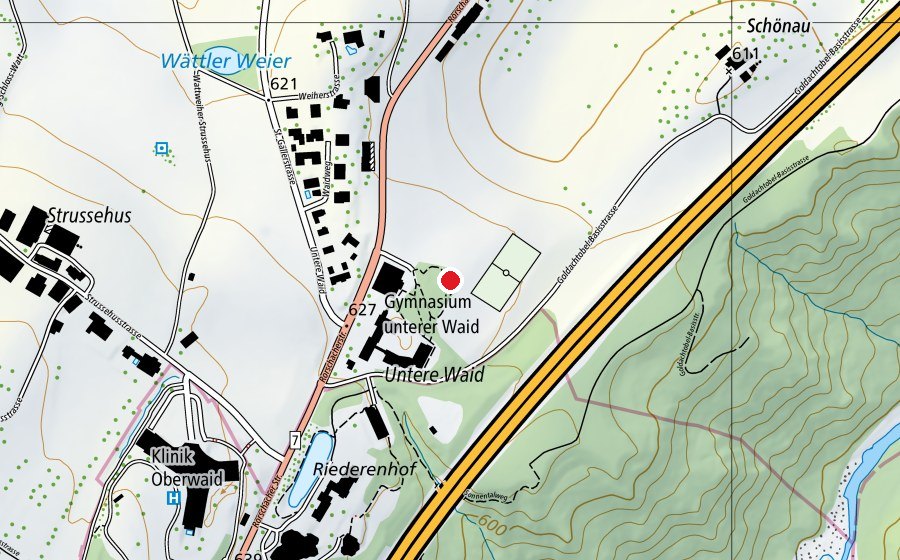 Mappa con la posizione di Waid (Scuola)