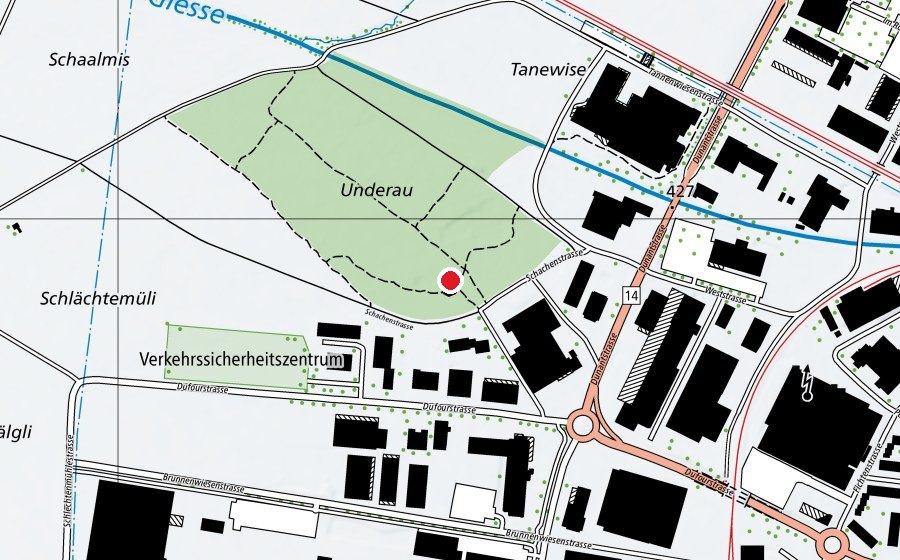 Mappa con la posizione di Waldschulzimmer Weinfelden (Scuola)