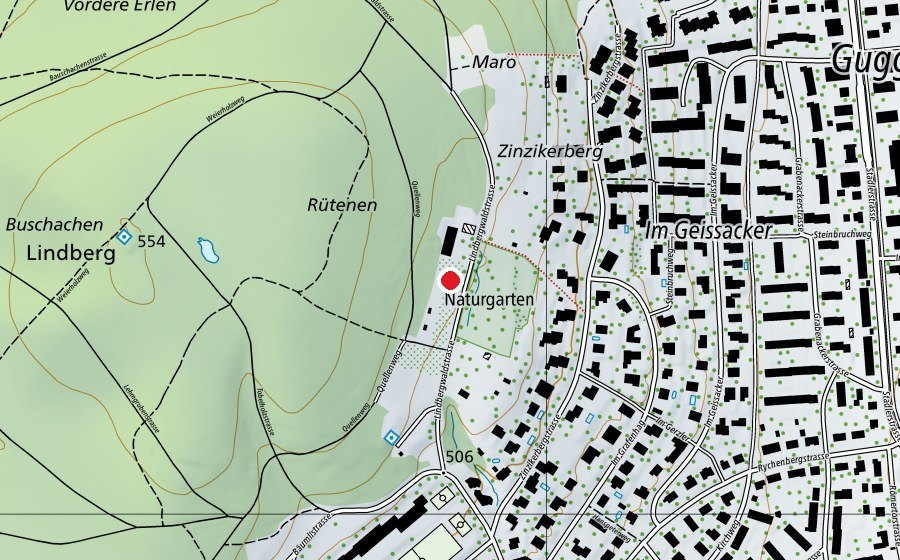 Map showing the location of Waldschulzimmer (School)
