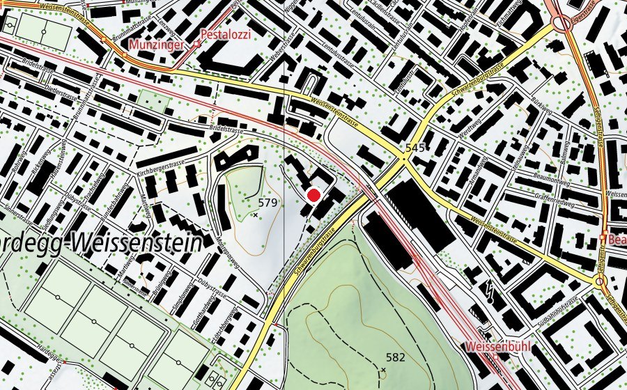 Mappa con la posizione di Weissenheim (Scuola)