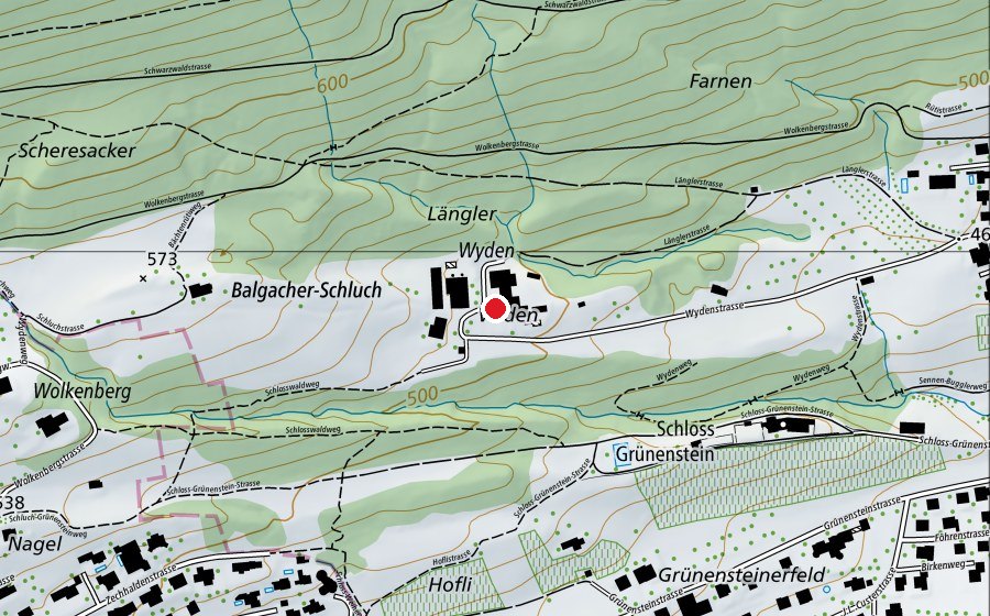 Map showing the location of Werkheim Wyden (School)