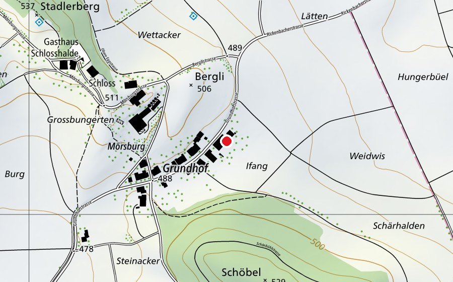 Karte mit dem Standort von Werkschule Grundhof (Schule)