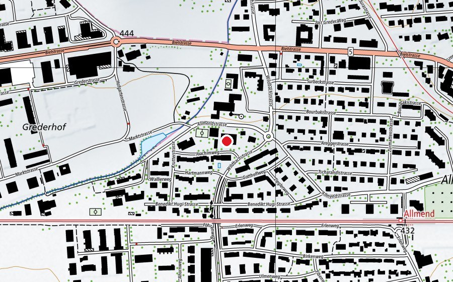 Carte indiquant l’emplacement de Wildbach (École)