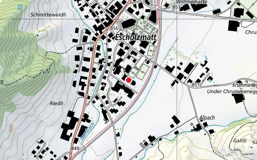 Mappa con la posizione di Windbühlmatte, Trakt E (Scuola)