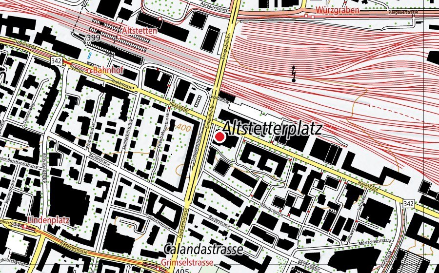 Mappa con la posizione di WISS Schulen für Wirtschaft Informatik Immobilien (Scuola)