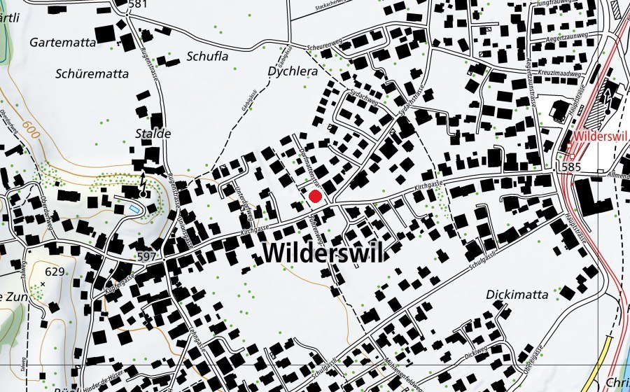 Map showing the location of Youcount Schule mit Tagesstruktur (School)