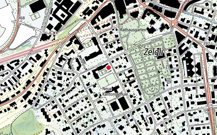Mappa con la posizione di Zelgli Kochschule (Scuola)