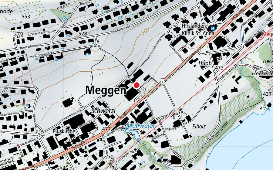 Map showing the location of Zentral (School)