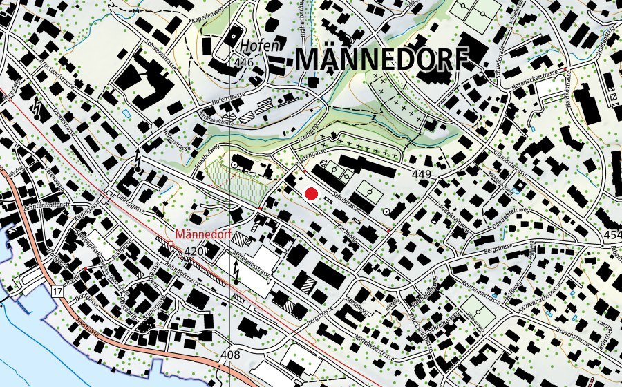 Mappa con la posizione di Zentralschulhaus (Scuola)