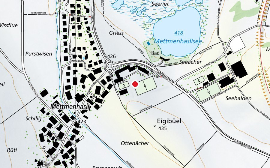 Karte mit dem Standort von Zentralschulhaus (Schule)