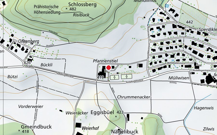 Mappa con la posizione di Zentralschulhaus (Scuola)