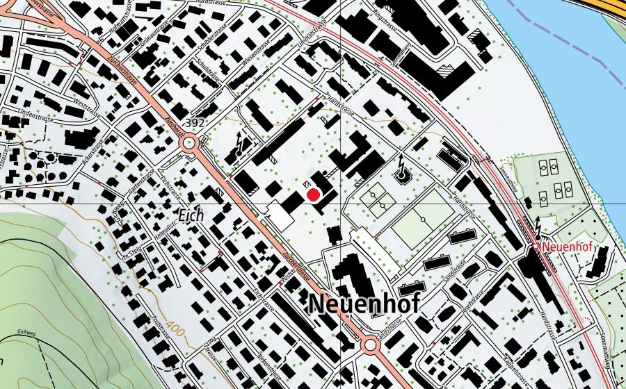 Carte indiquant l’emplacement de Zentrum 7 (École)