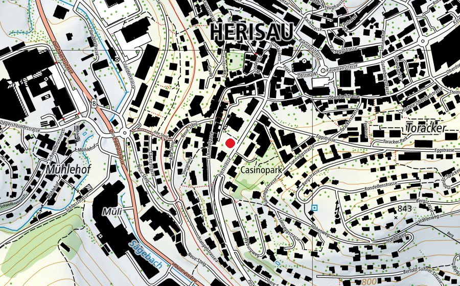 Map showing the location of Zentrum Werken (School)