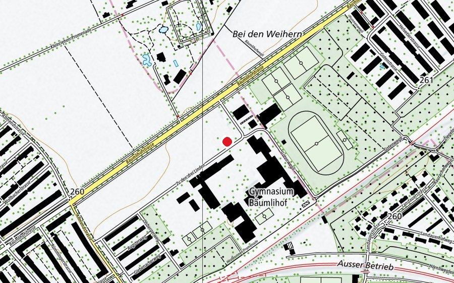 Mappa con la posizione di Zivilschutz-Zentrum (Scuola)