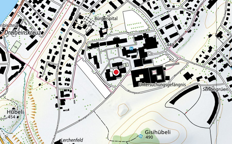 Mappa con la posizione di ZKSK (Scuola)