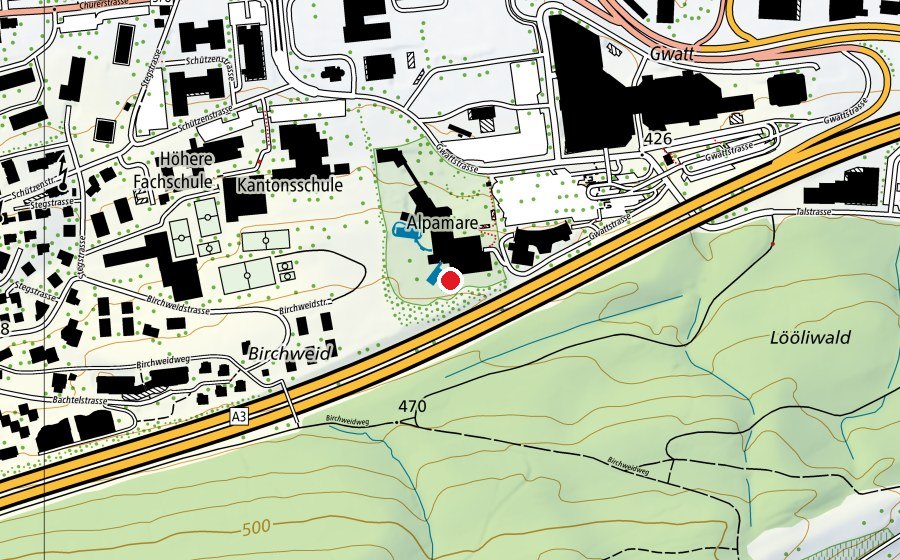 Carte indiquant l’emplacement de Alpa-Therme (Piscine)