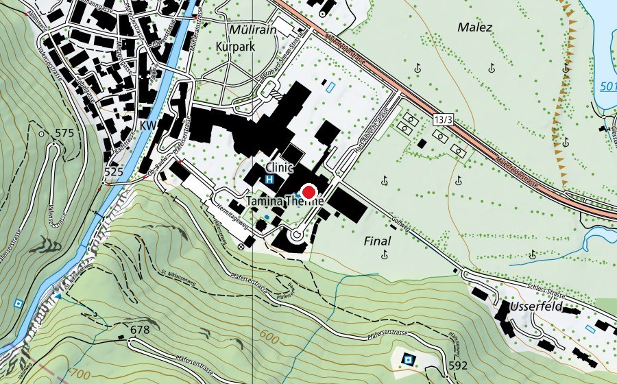 Carte indiquant l’emplacement de Attraktionsbad 34° (Piscine)