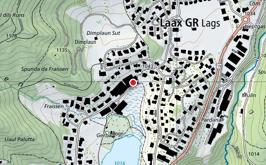 Carte indiquant l’emplacement de Aua Grava (Piscine)