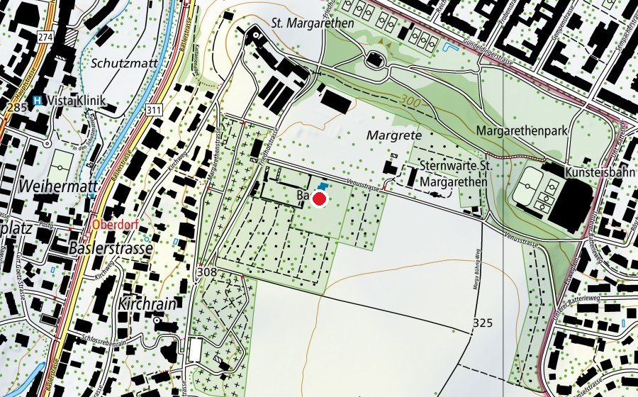 Carte indiquant l’emplacement de Babybecken (Piscine)