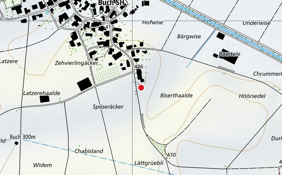 Karte mit dem Standort von Badi Buch (Schwimmbad)