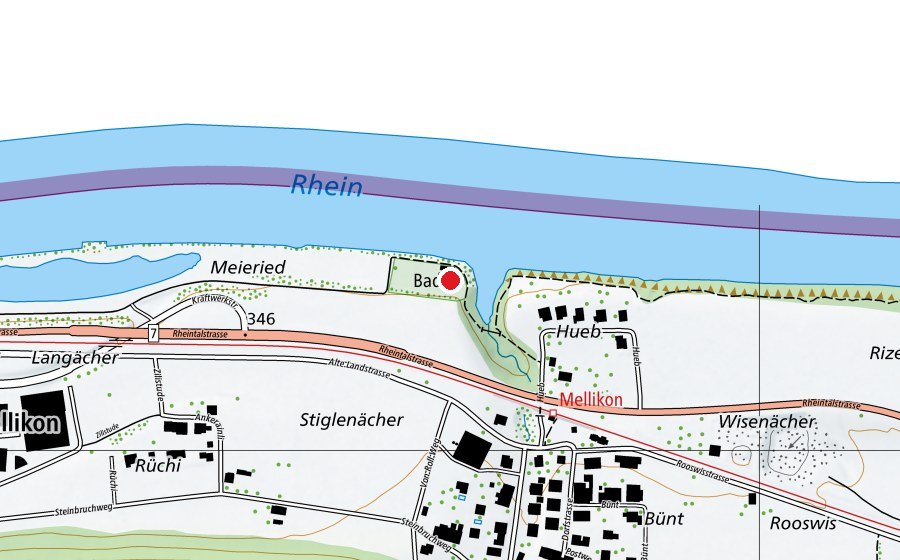 Map showing the location of Badi Mellikon (Swimming pool)