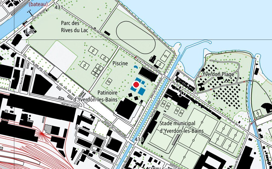Mappa con la posizione di Bassin Olympique (Piscina)