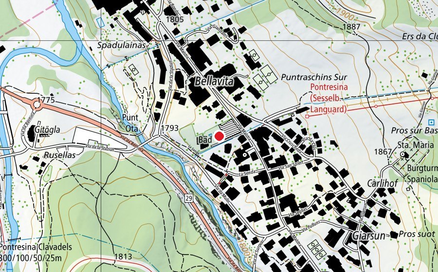 Mappa con la posizione di Bellavita Erlebnissbad und SPA (Piscina)