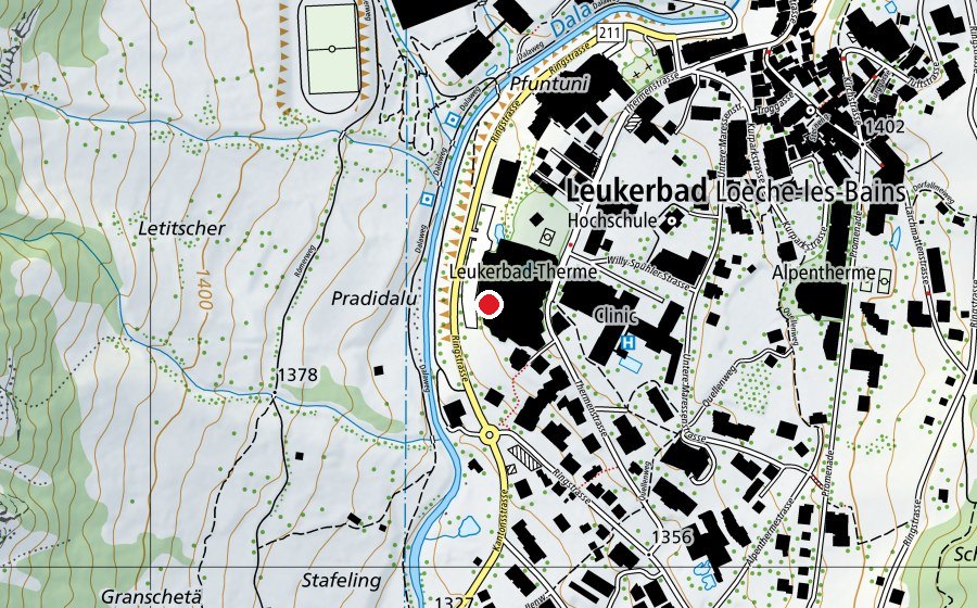 Carte indiquant l’emplacement de Burgerbad (Piscine)