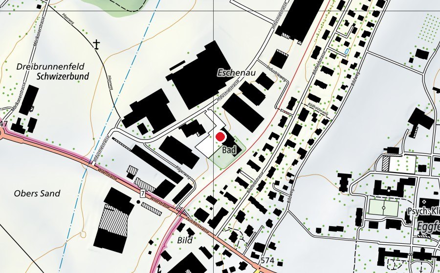 Mappa con la posizione di Fitness Island (Piscina)