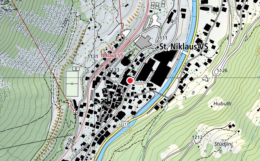 Carte indiquant l’emplacement de Hallenbad (Piscine)