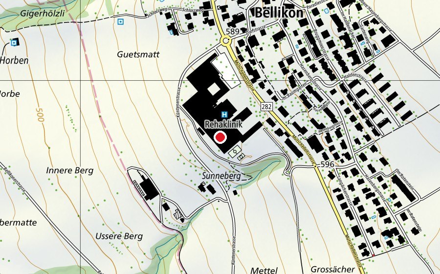 Mappa con la posizione di Kalt und Tief (Piscina)