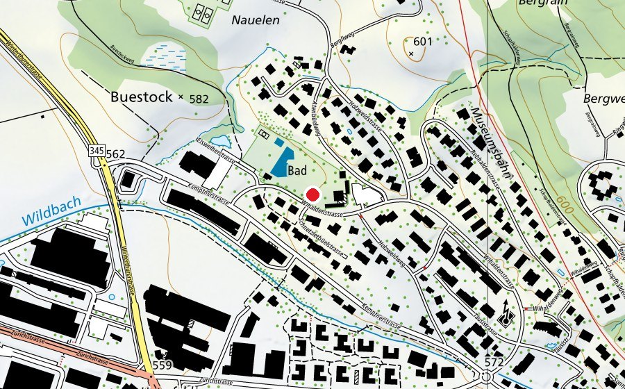 Carte indiquant l’emplacement de Kinderbecken (Piscine)