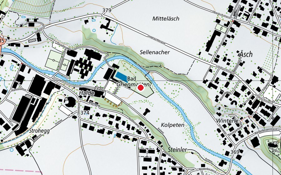 Mappa con la posizione di Kinderbecken (Piscina)