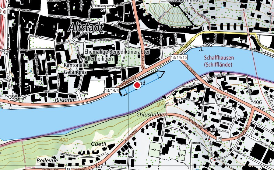 Mappa con la posizione di Kinderhägli (Piscina)
