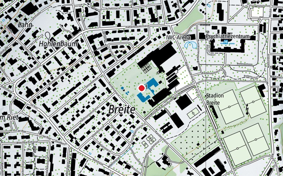 Map showing the location of KSS (Swimming pool)