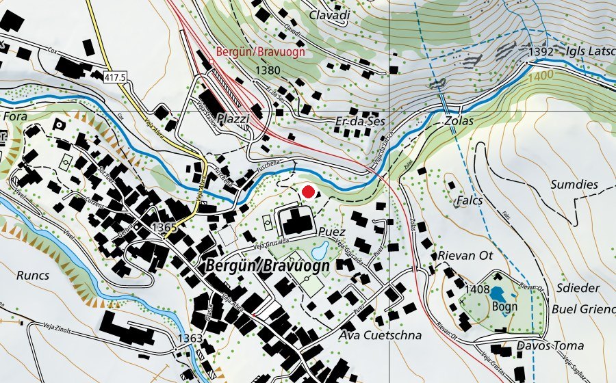 Carte indiquant l’emplacement de Kühlbecken (Piscine)
