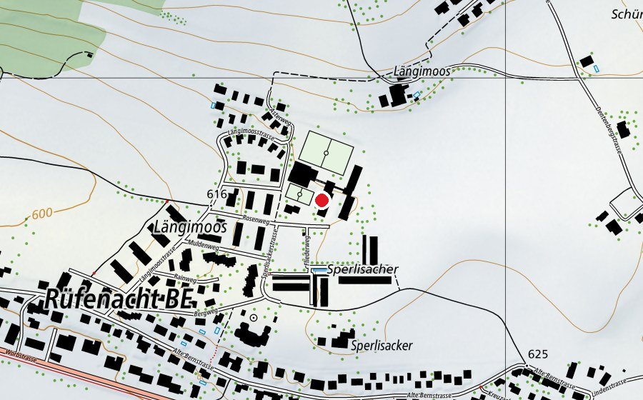Carte indiquant l’emplacement de Lernschwimmbecken Schule Rüfenacht (Piscine)