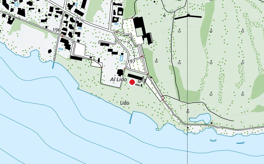 Carte indiquant l’emplacement de Lido di Ascona (Piscine)