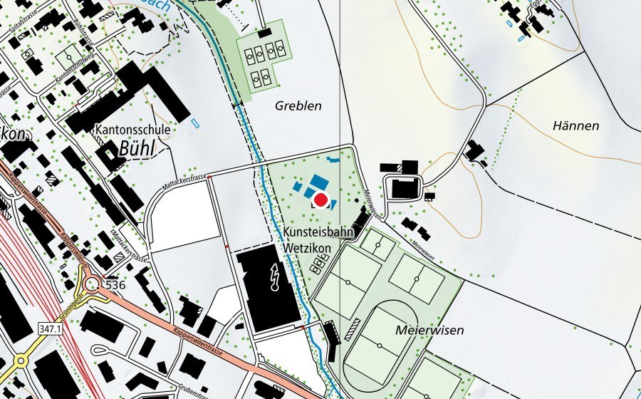 Mappa con la posizione di Meierwiese (Piscina)