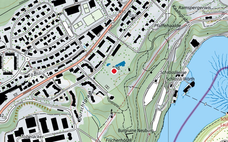Carte indiquant l’emplacement de Nichtschwimmerbecken (Piscine)
