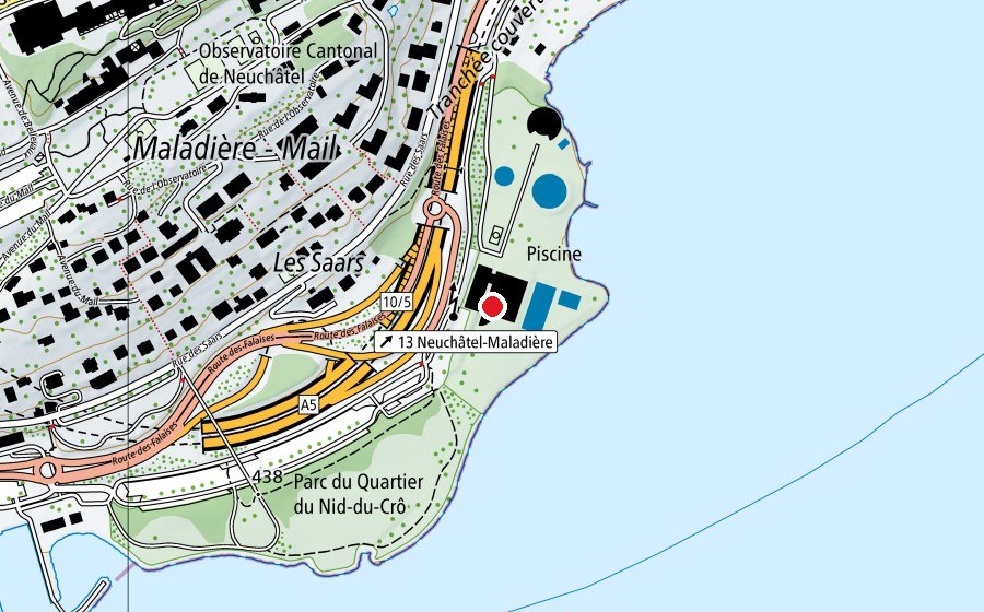 Carte indiquant l’emplacement de Nid du Cro (Piscine)