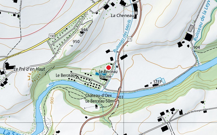 Mappa con la posizione di Pataugeoire chauffée du Berceau pour les plus petits (Piscina)